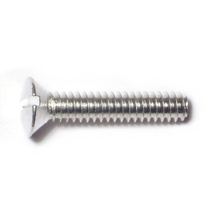 Midwest Fastener #10-24 x 1 in Slotted Oval Machine Screw, Plain Aluminum, 24 PK 61614
